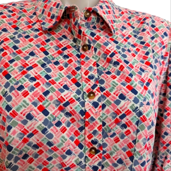 Foxcroft Cole Roll Sleeve Button-Up Shirt... Size 20W - Picture 6 of 9